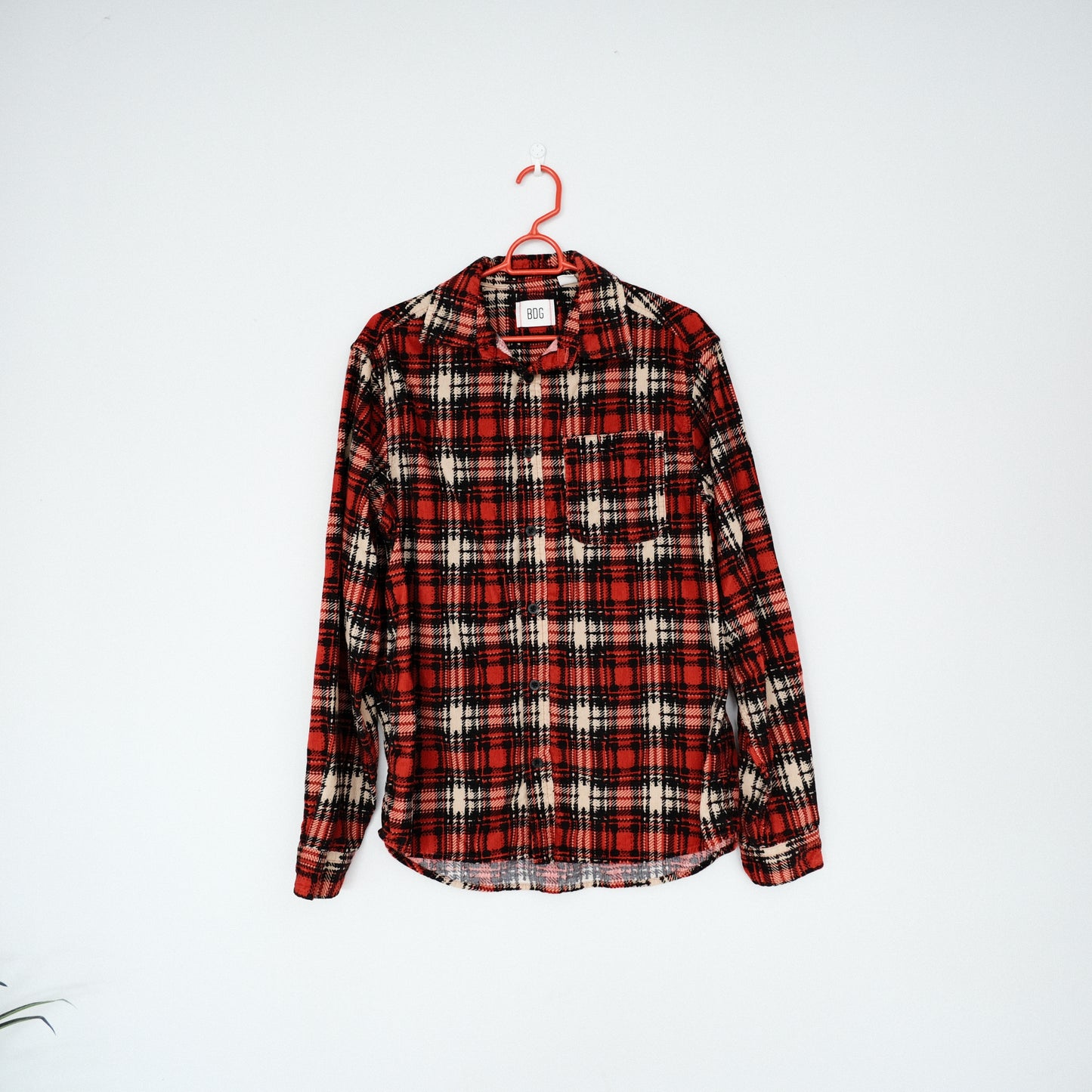 BDG Evan Plaid Cord Shirt