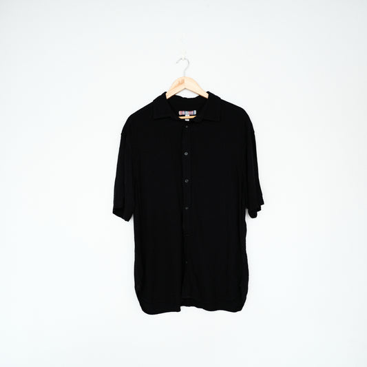 UO Solid Drape Button-Down Shirt